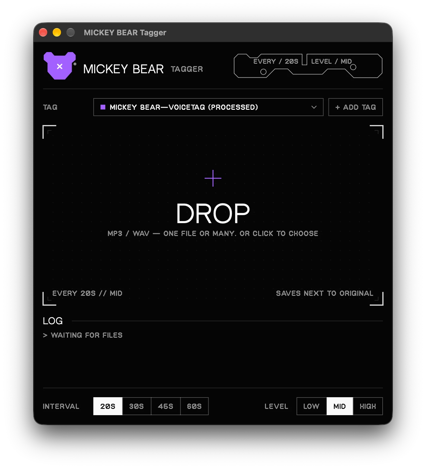 MICKEY BEAR Tagger: drop zone ready for beats