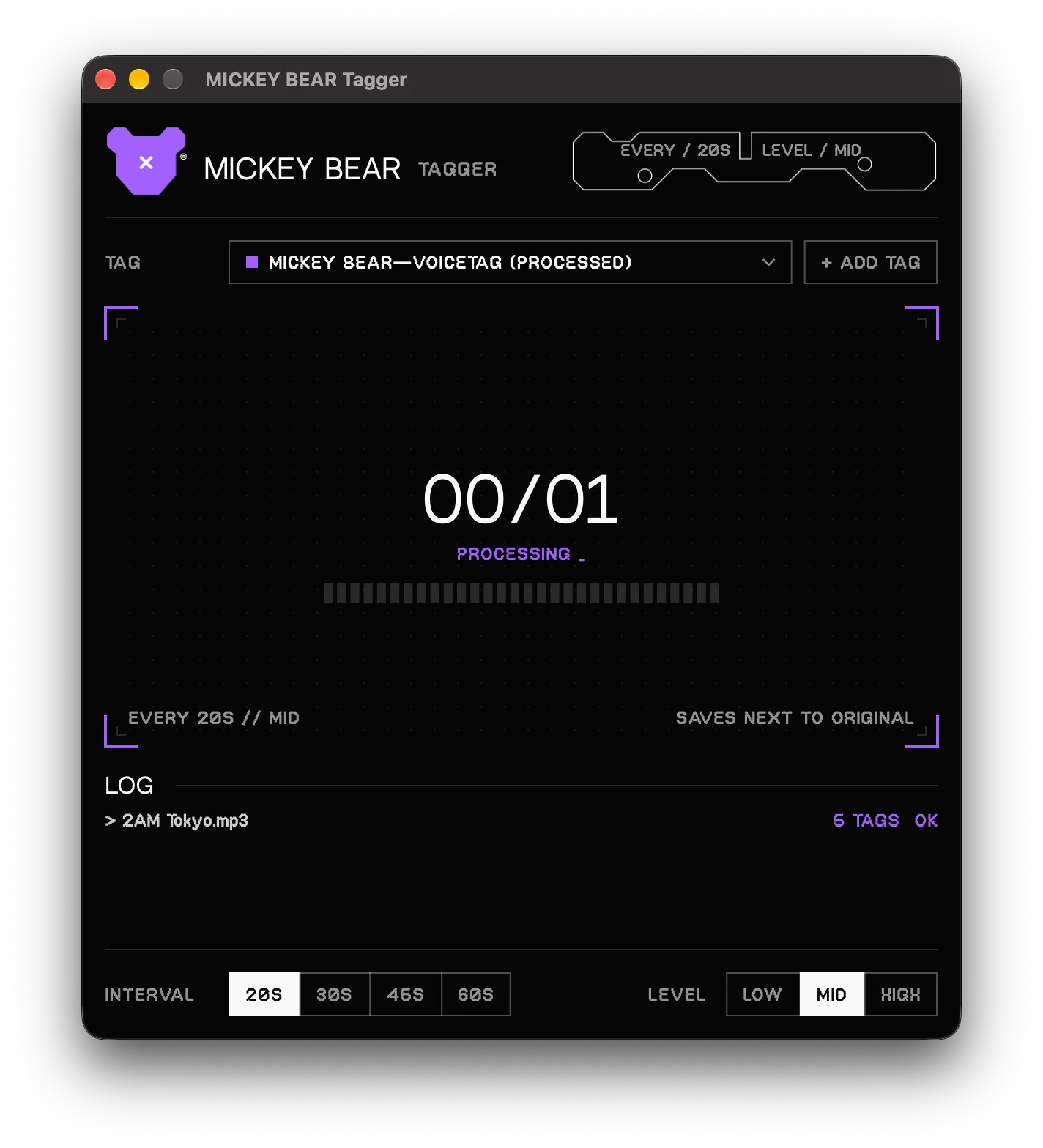 MICKEY BEAR Tagger: a beat being tagged